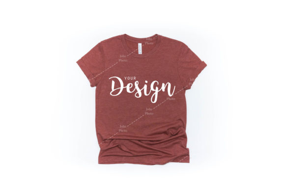 Bella Canvas 3001 Heather Clay Mockup