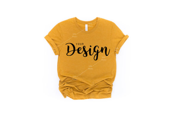 Bella Canvas 3001 Heather Mustard Mockup