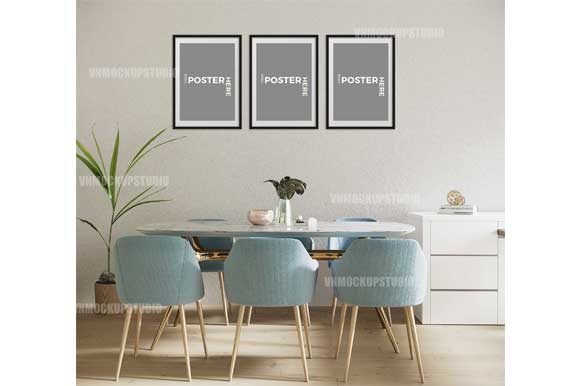 Dinner Table Mockup, Diningroom Mockup