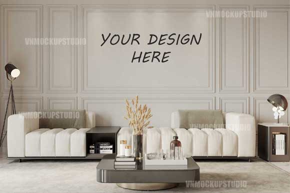 Empty Wall Mockup, Wall Art Mockup