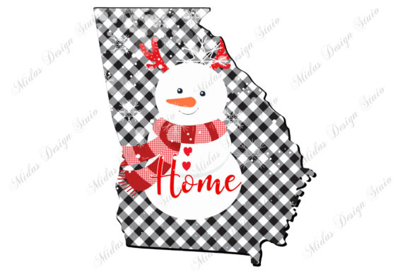 Georgia Christmas with Snowman and ❤❤You Will Receive❤❤
