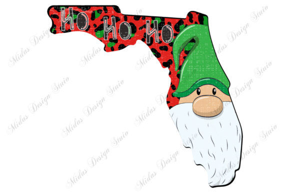 Grunge Florida Christmas with Gnome: A Unique Creative Asset