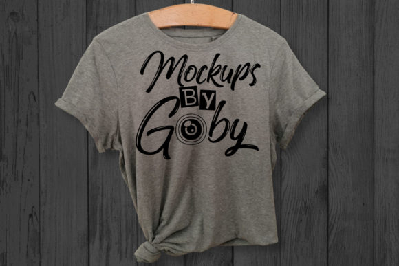 Hanging Gray T-Shirt Mockups, Hanger