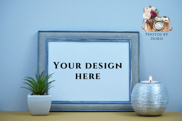 Horizontal Frame Mockup with Candle