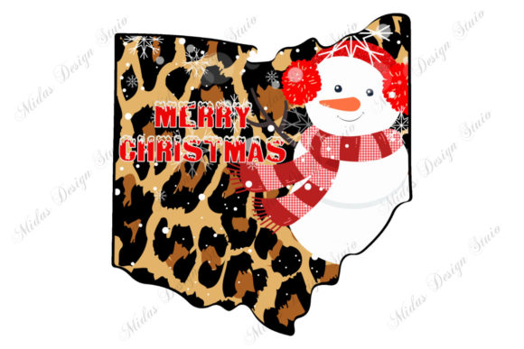 Leopard Ohio Christmas with Snowman: A Strategic Design Asset for Creative Projects
