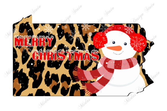 Leopard Pennsylvania Christmas with Snow and ❤❤You Will Receive❤❤