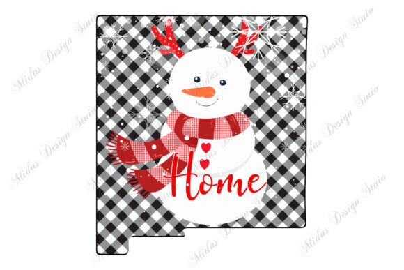 New Mexico Christmas with Snowman