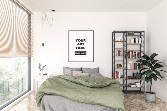Scandinavian Frame Mockup for Bedrooms