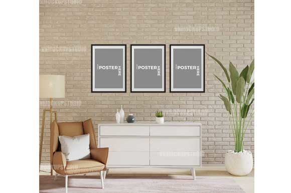 Wall Art Mockup, Brick Wall Mockup: Elevate Your Digital Presentation