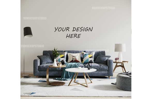 White Wall Mockup, Empty Wall Mockup